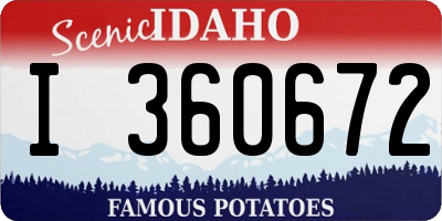 ID license plate I360672