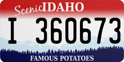ID license plate I360673