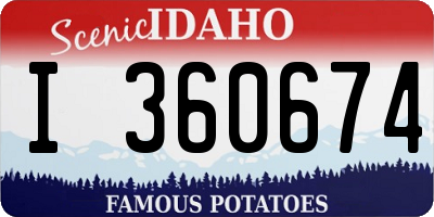ID license plate I360674