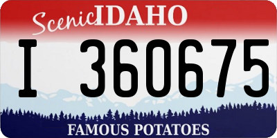 ID license plate I360675