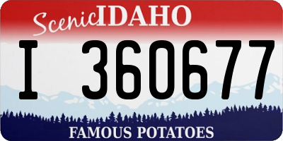ID license plate I360677
