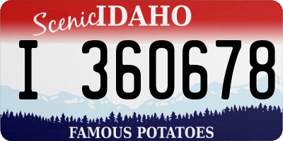 ID license plate I360678