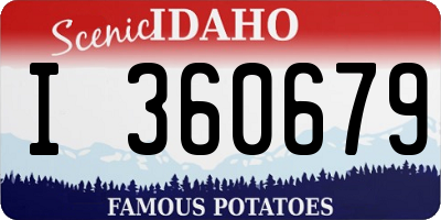 ID license plate I360679
