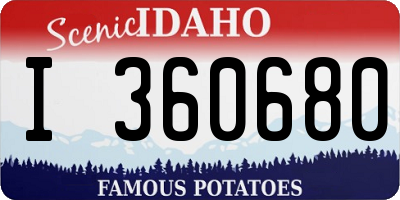 ID license plate I360680