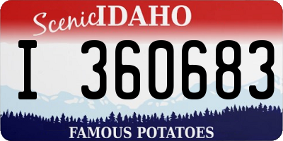 ID license plate I360683