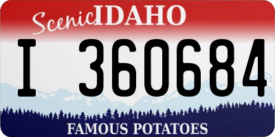ID license plate I360684