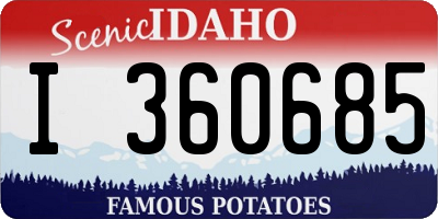 ID license plate I360685