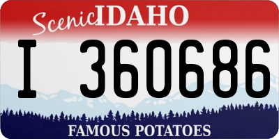 ID license plate I360686