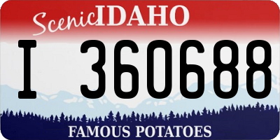 ID license plate I360688