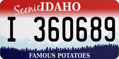 ID license plate I360689