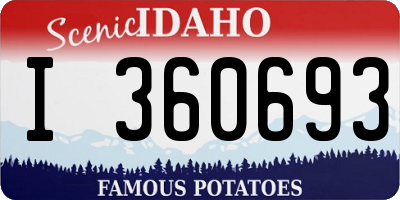 ID license plate I360693