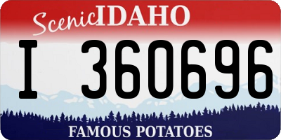 ID license plate I360696
