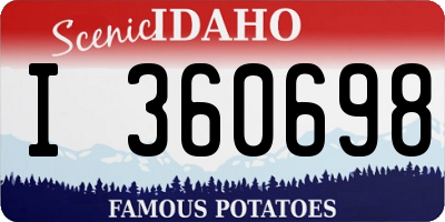 ID license plate I360698