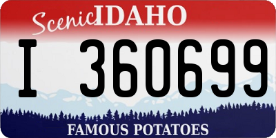 ID license plate I360699