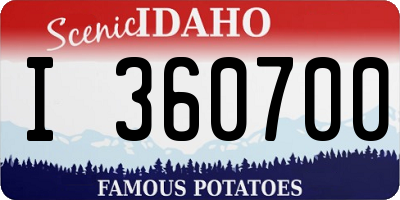 ID license plate I360700
