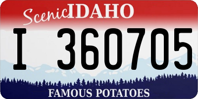 ID license plate I360705