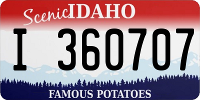 ID license plate I360707