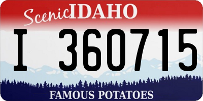 ID license plate I360715