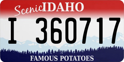ID license plate I360717