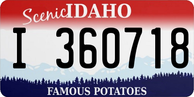 ID license plate I360718