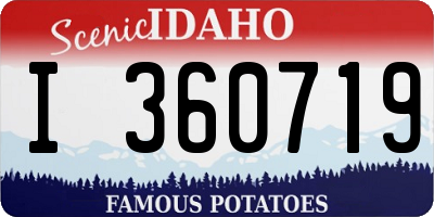 ID license plate I360719