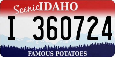 ID license plate I360724