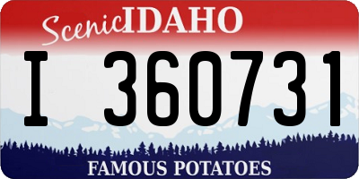 ID license plate I360731