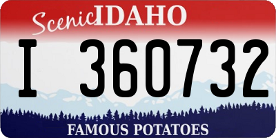ID license plate I360732