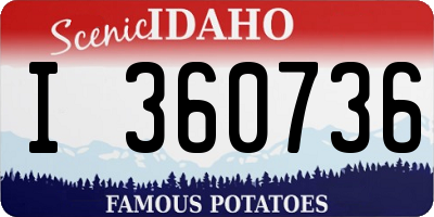 ID license plate I360736