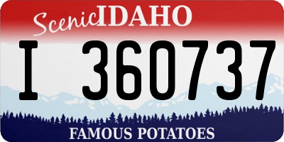 ID license plate I360737
