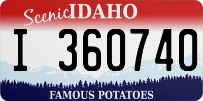 ID license plate I360740