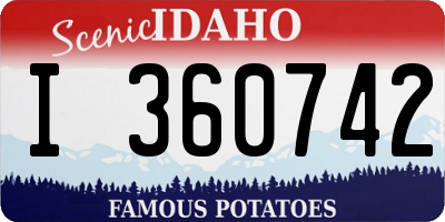 ID license plate I360742