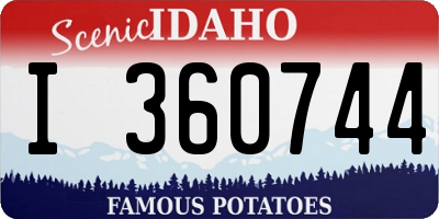 ID license plate I360744
