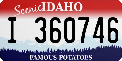 ID license plate I360746