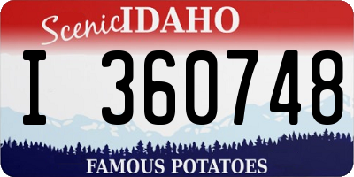 ID license plate I360748