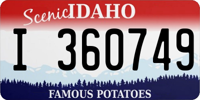 ID license plate I360749
