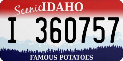ID license plate I360757