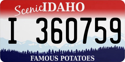 ID license plate I360759