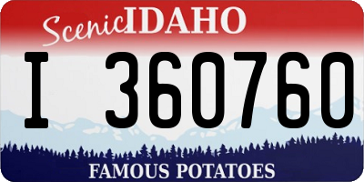 ID license plate I360760