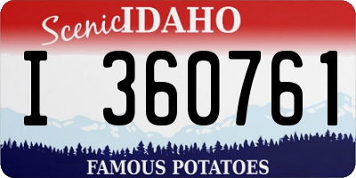 ID license plate I360761