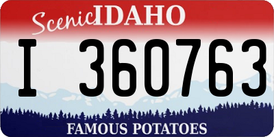 ID license plate I360763