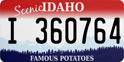 ID license plate I360764