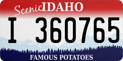 ID license plate I360765