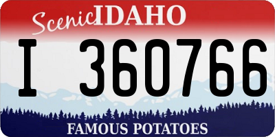 ID license plate I360766