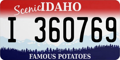 ID license plate I360769