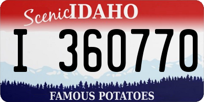 ID license plate I360770