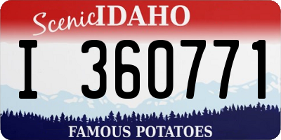 ID license plate I360771