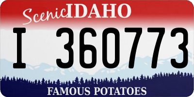 ID license plate I360773