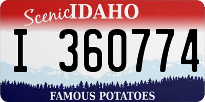 ID license plate I360774