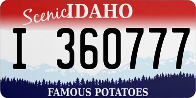 ID license plate I360777